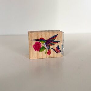 Vintage Lisa Frank hummingbird stamp